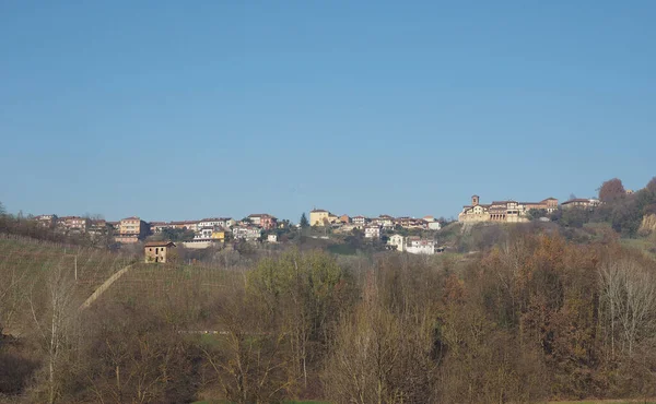 Vista Ciudad Monta Alba Italia —  Fotos de Stock