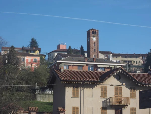 Pohled Města Monta Alba Itálie — Stock fotografie