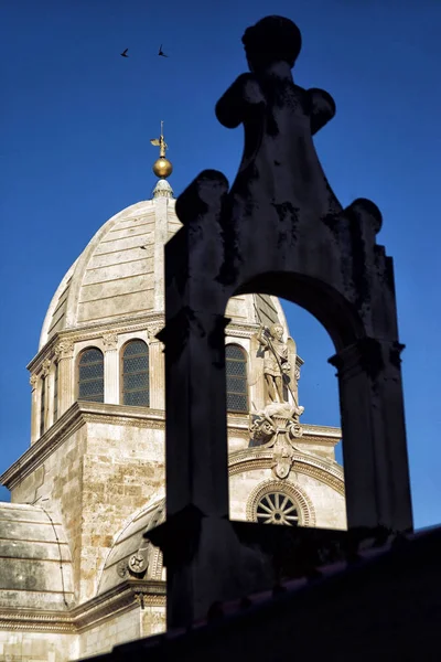 Partie Cathédrale Saint Jacques Sibenik Croatie — Photo