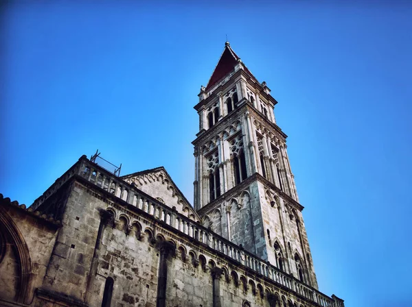 Torre Igreja Trogir Lawrence Noite Summen — Fotografia de Stock