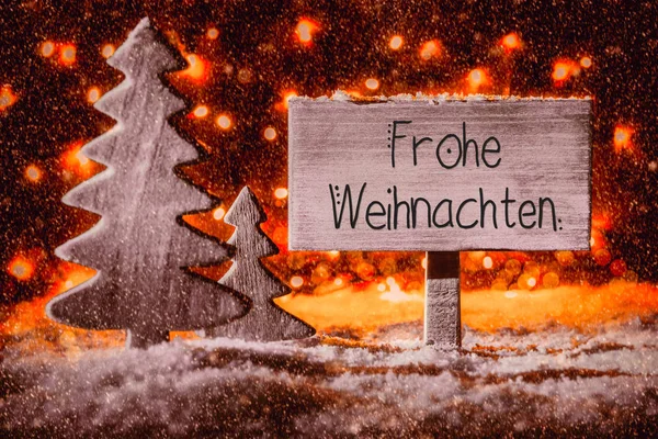 Дерев Яні Знак Німецького Каліграфії Frohe Weihnachten Означає Різдвом Христовим — стокове фото