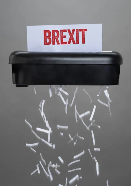 Dokumentförstörare Brexit — Stockfoto