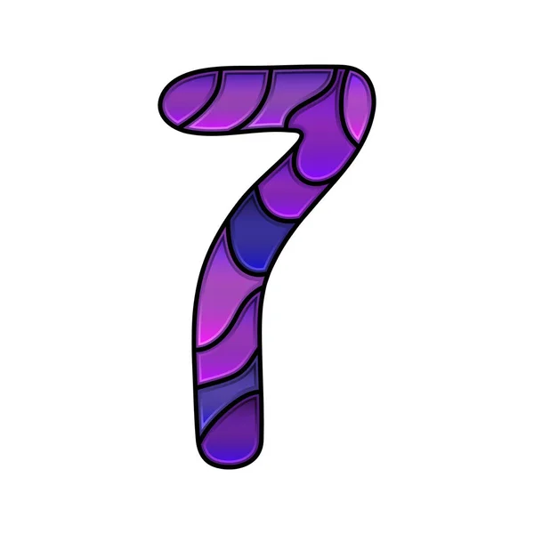 Βιτρό Γραμματοσειρά Αριθμός Επτά — Φωτογραφία Αρχείου