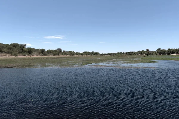 Paisaje Río Boteti Parque Nacional Makgadikgadi Botswana África — Foto de Stock