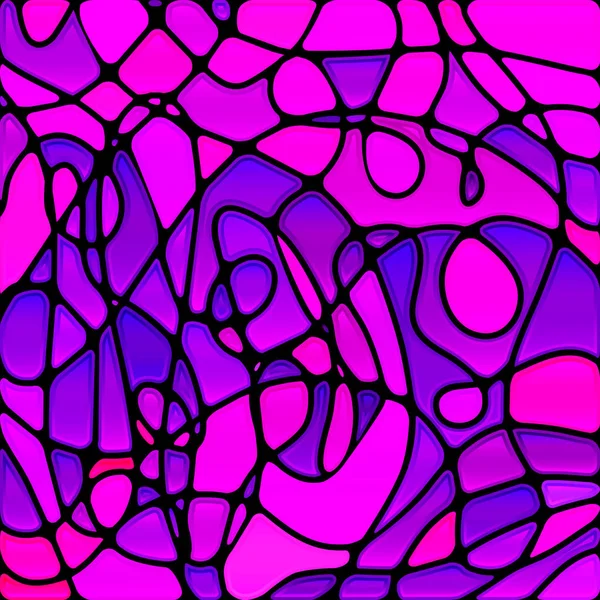 Абстрактний Векторний Вітражний Мозаїчний Фон Фіолетовий Фіолетовий — стокове фото
