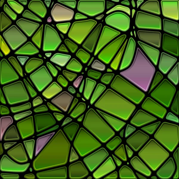 Vetor Abstrato Fundo Mosaico Vidro Manchado Verde Marrom — Fotografia de Stock