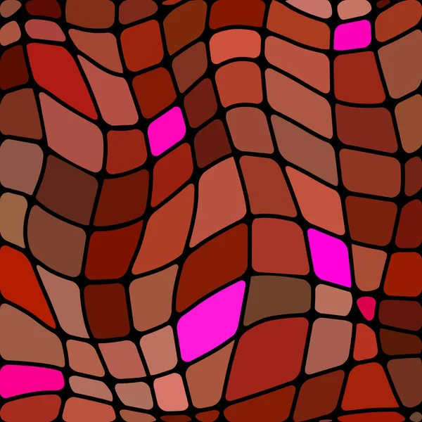 Soyut Vektör Boyalı Cam Mozaik Arkaplan Kırmızı Kahverengi — Stok fotoğraf
