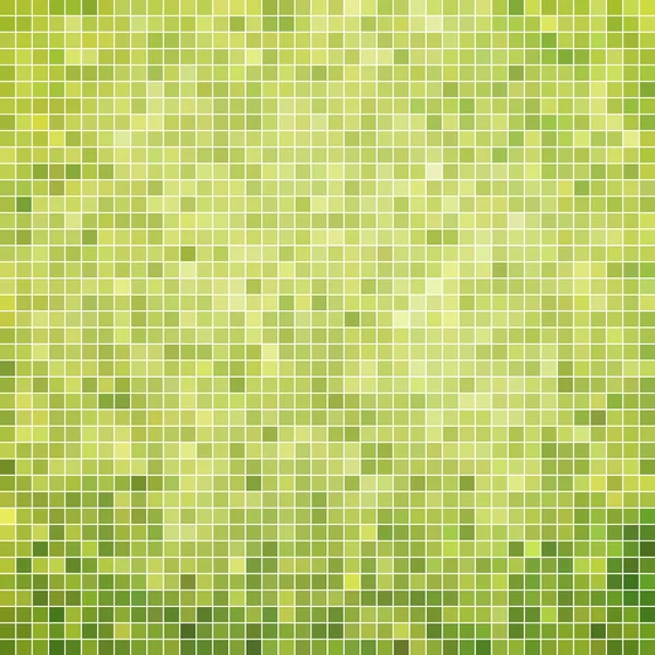 Elvont Vektor Négyzet Pixel Mozaik Háttér Zöld Sárga — Stock Fotó