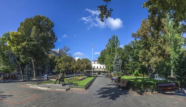 Odessa Ucrânia 2018 Rua Deribasovskaya Odessa Ucrânia Lugar Mais Popular — Fotografia de Stock