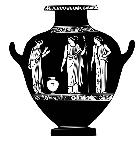 Oude Griekse Klassieke Vaas Mythologie Illustratie — Stockfoto