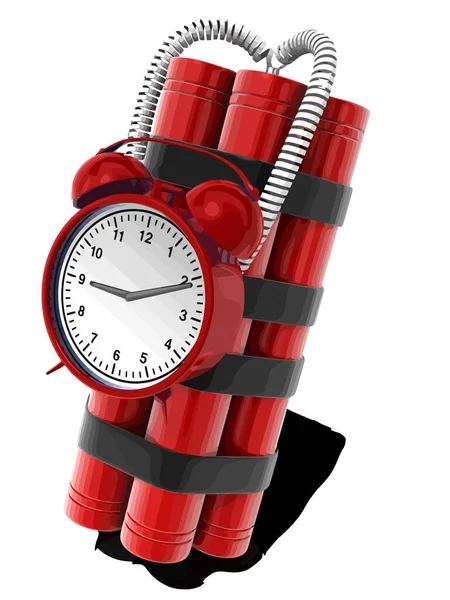 bomb dynamite red color clock timer countdown illustration