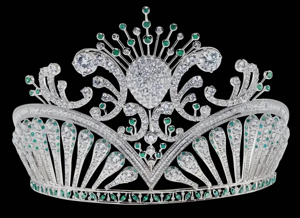 Coroa Diamantes Princesa Tiara Rainha Elegância Luxo Jóia Real Ilustração — Fotografia de Stock