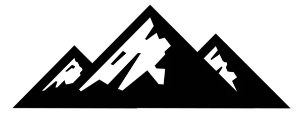 Berge Sierra Hill Alpen Felsgipfel Szene Silhouette Illustration — Stockfoto