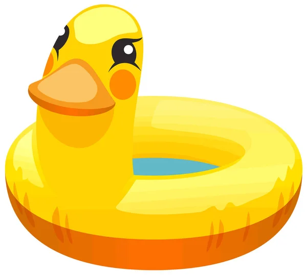 Yellow Duck Floater Inflatables Safety Protection Cute Illustration — Stock Photo, Image