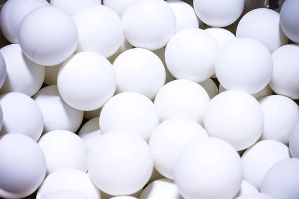 Many Ping Pong Balls Closeup Background Box — Stock Photo, Image