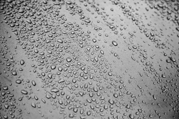 Капли Воды Поверхность Металла Детали Дождя Холода — стоковое фото