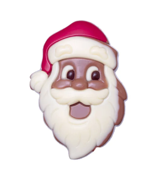 Beyaz Arka Planda Izole Edilmiş Çikolatalı Noel Baba — Stok fotoğraf