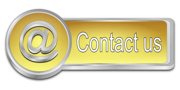 Golden Button Contact Illustration — Stock Photo, Image