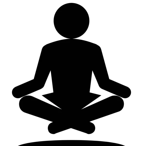 Meditation Spiritueller Zen Geist Person Silhouette Illustration — Stockfoto