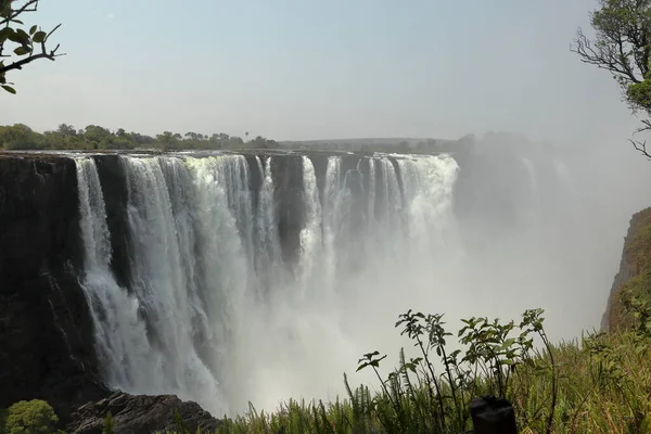 Cascate Vittoria Zambesi Tra Zambia Zimbabwe — Foto Stock