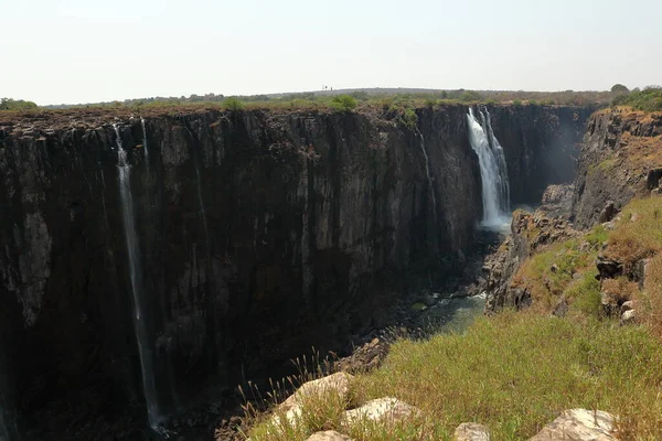 Водоспад Вікторія Замбезі Між Замбією Зімбабве — стокове фото