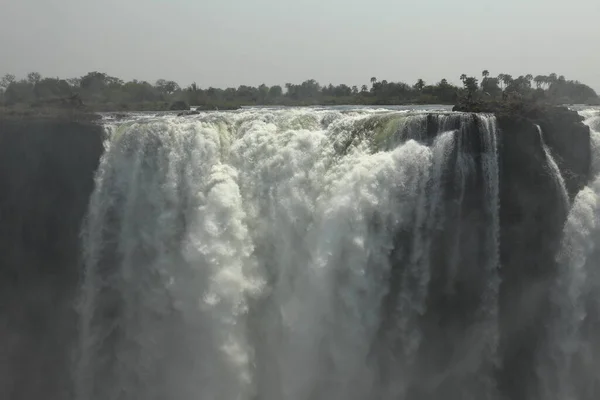 Victoria Şelaleleri Zambezi Zambiya Zimbabve Arasında — Stok fotoğraf