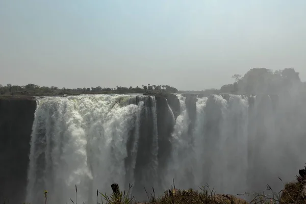 Водопад Виктория Замбези Между Замбией Зимбабве — стоковое фото