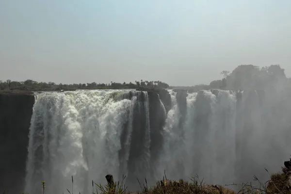 Les Chutes Victoria Zambèze Entre Zambie Zimbabwe — Photo