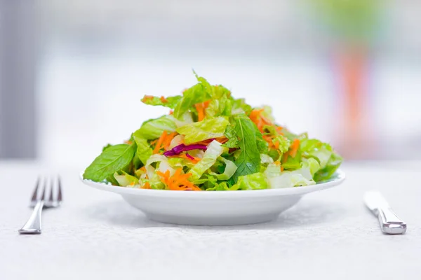 Close Uitzicht Verse Smakelijke Salade — Stockfoto