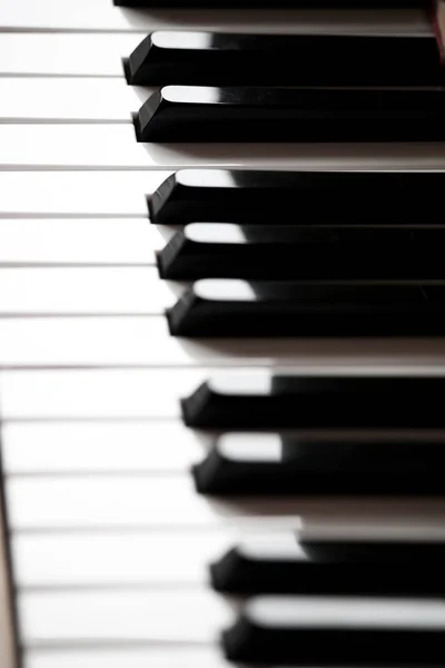 Nära Upp Skott Piano Keyboard — Stockfoto