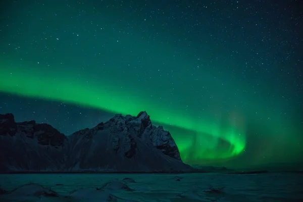 Stoksness Islândia Nordern Light — Fotografia de Stock