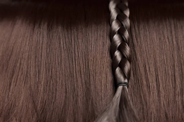 Detailní Záběr Luxusní Přímo Lesklé Vlasy — Stock fotografie