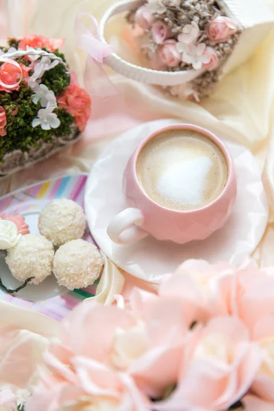 Kaffee Zeit Konzept Frischer Aromatischer Kaffee — Stockfoto