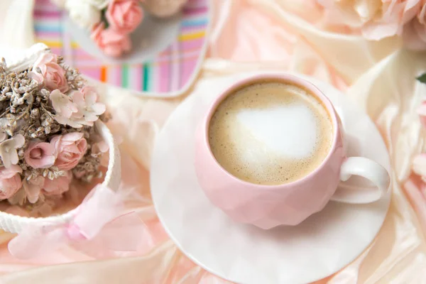 Kaffee Zeit Konzept Frischer Aromatischer Kaffee — Stockfoto