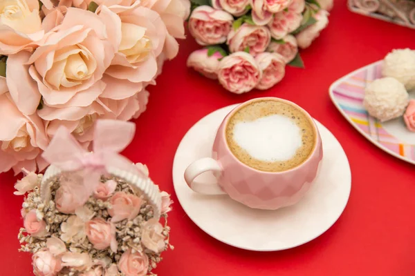 Kaffee Zeit Konzept Frischer Aromatischer Kaffee — Stockfoto