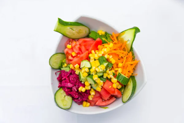 stock image closeup view of fresh tasty salad 