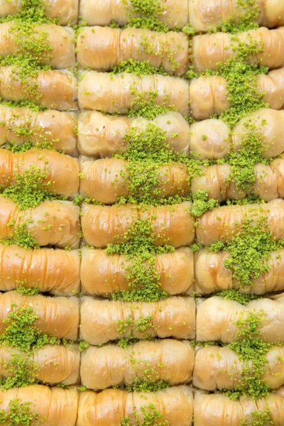 Νόστιμος Τούρκικος Μπακλαβάς Φόντο Τροφίμων — Φωτογραφία Αρχείου