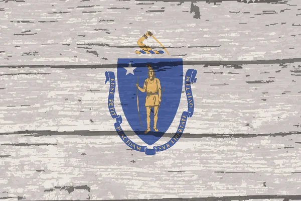 Vlajka Státu Usa Massachusetts — Stock fotografie