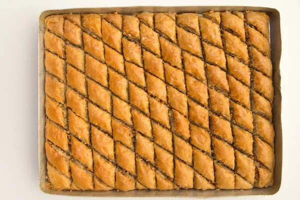 Leckere Türkische Baklava Essen Hintergrund — Stockfoto