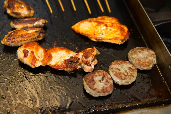 Köstliches Gebratenes Aus Nächster Nähe — Stockfoto