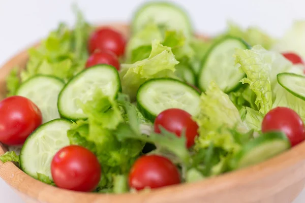 Close Uitzicht Verse Smakelijke Salade — Stockfoto