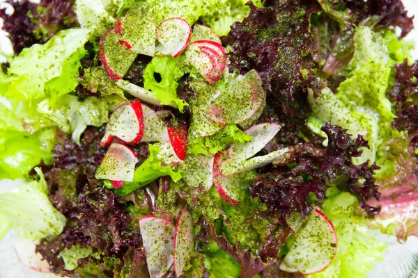 Nahaufnahme Von Frischem Leckerem Salat — Stockfoto