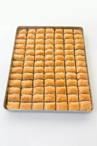 Leckere Türkische Baklava Essen Hintergrund — Stockfoto