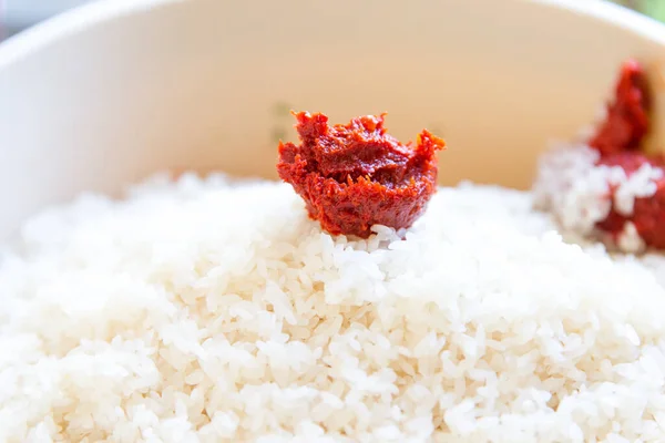 Carne Picada Con Arroz Paprika — Foto de Stock