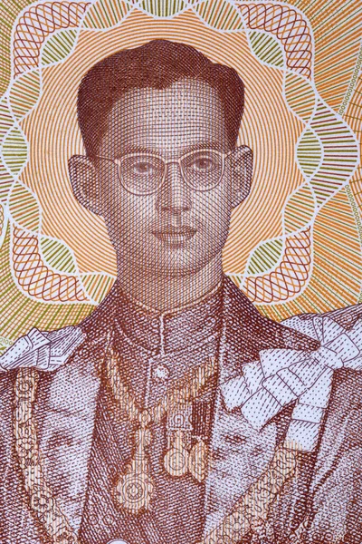 Bhumibol Adulyadej Rama Porträttftom Thailändska Pengar — Stockfoto