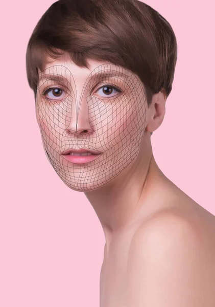 Ung Kvinna Med Ren Frisk Hud Vacker Kvinna Kvinnliga Ansikte — Stockfoto