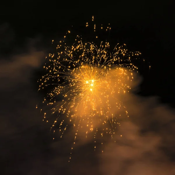 Fuochi Artificio Sul Cielo Scuro — Foto Stock