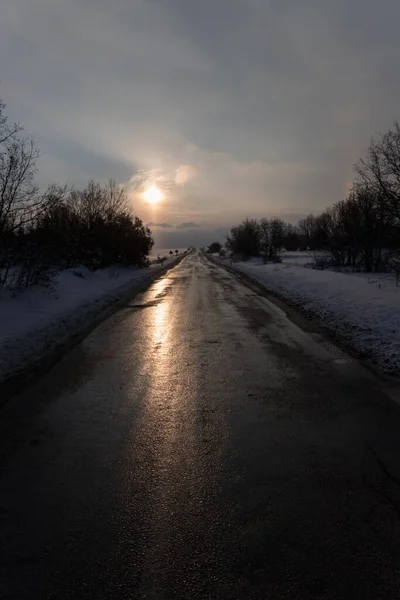Country Road Winter — Stock Photo, Image