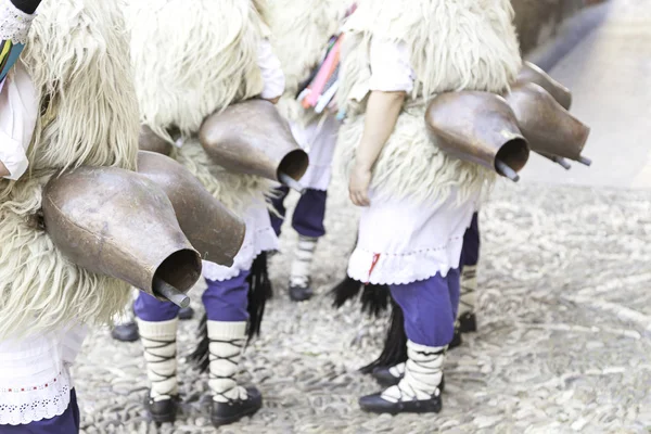 Kostuums Duivel Spanje Detail Van Een Oude Traditie Baskenland — Stockfoto