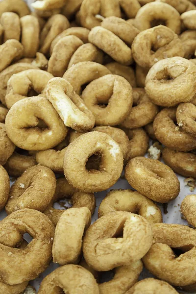 Donuts Fritos Caseiros Detalhes Uma Sobremesa Típica Espanhola Comida Saudável — Fotografia de Stock